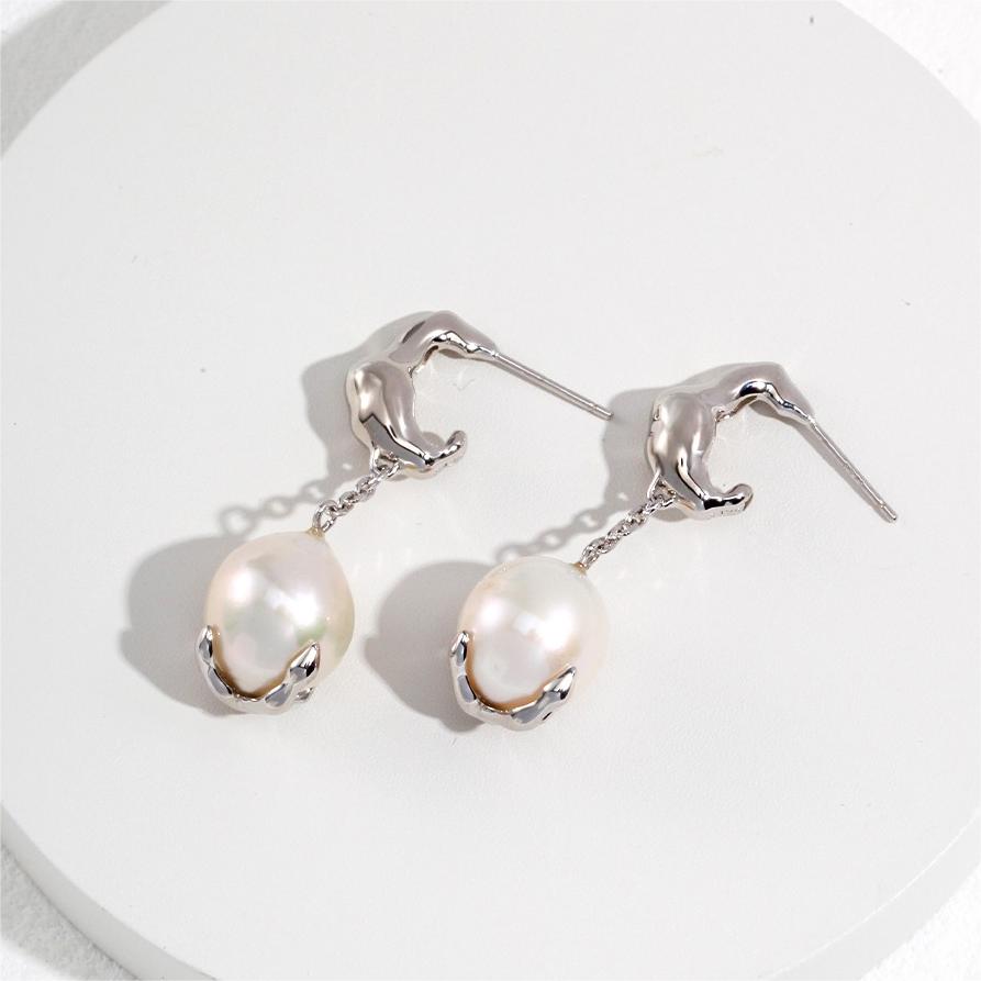 Lava Baroque Pearl Earrings