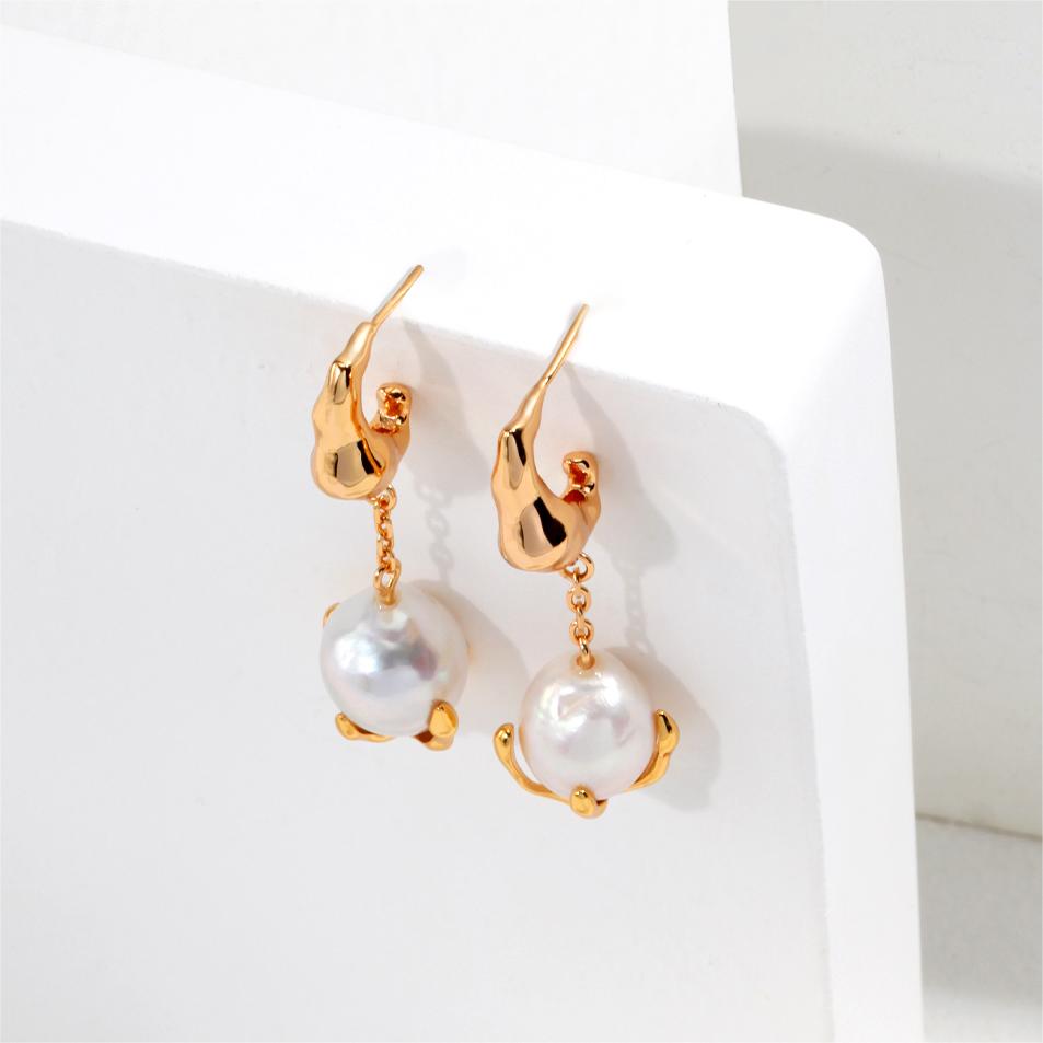 Lava Baroque Pearl Earrings