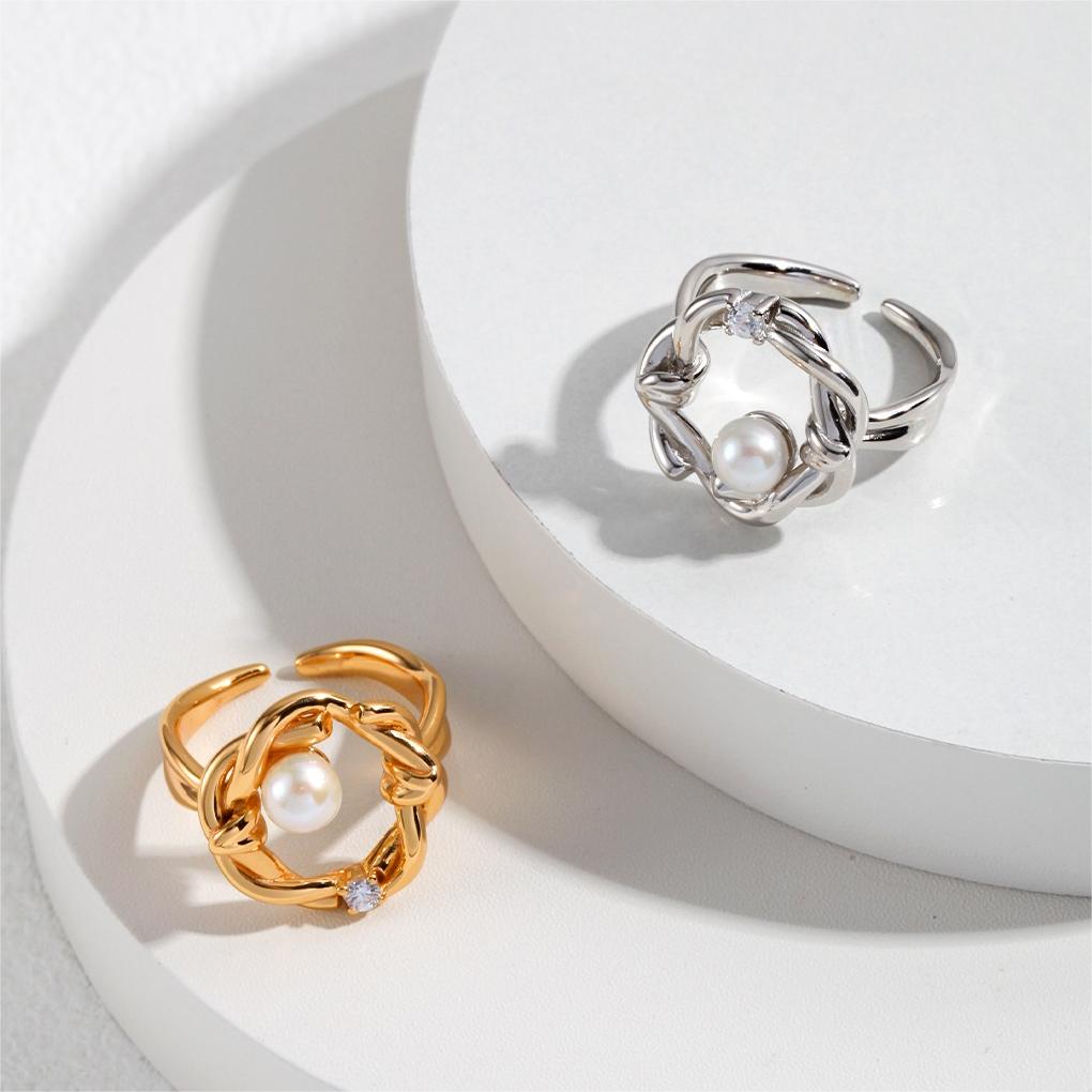 Wicker BranchesZircon Pearl Ring