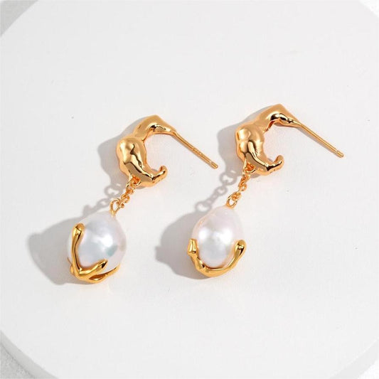 Lava Baroque Pearl Earrings