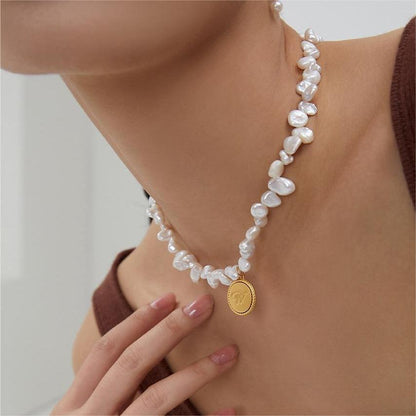 Whatever Coin Pearl Necklace